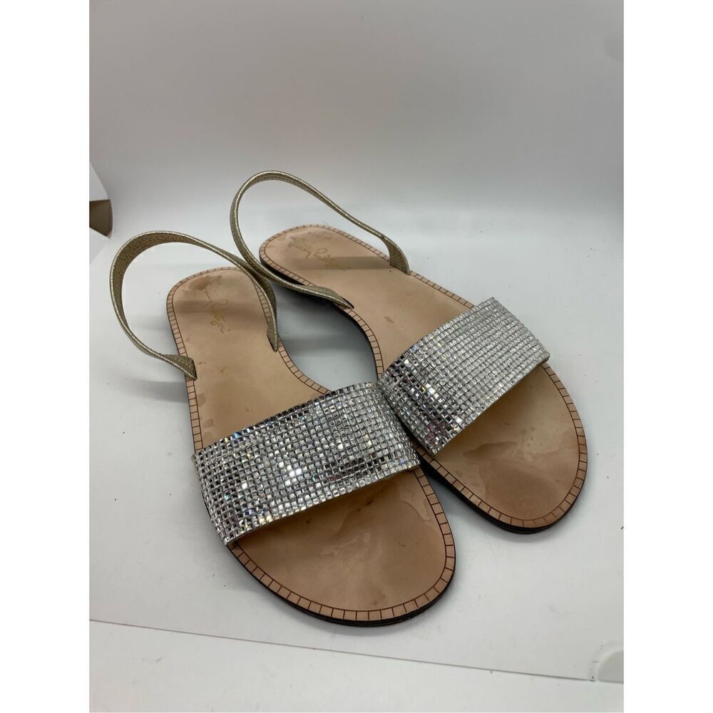 Lilly Pulitzer AMELIA SANDAL 004297 GOLD METALLIC Size 10 Casual or Dressy Cute